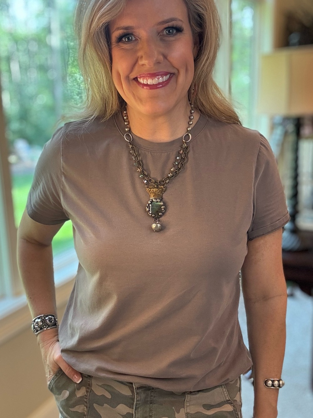 Art by Amy Labbe Sovereign Necklace #steampunk Labradorite genuine stone - Picture 6 of 6